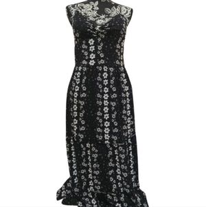 No Boundaries Black and White Floral Maxi Dress